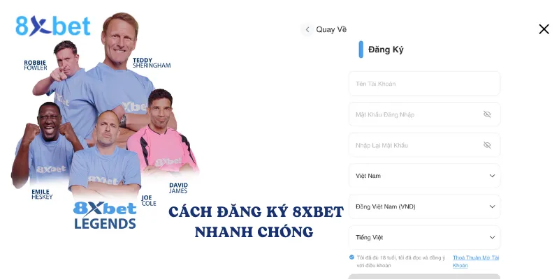 Hướng dẫn đăng ký tài khoản 8xbet dễ dàng và nhanh chóng 3 Cách đăng ký 8xbet rất đơn giản và chỉ mất vài phút