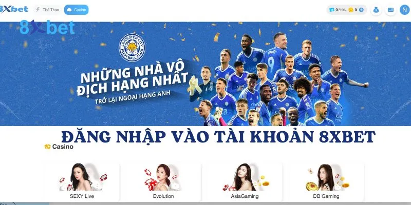 Casino 8Xbet: Điểm đến lý tưởng cho các cược thủ 6 Để trải nghiệm tại sảnh casino, bạn cần đăng nhập vào tài khoản 8Xbet