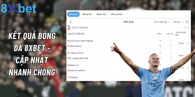Cập Nhật Kết Quả Bóng Đá Mới Nhất Cùng 8xbet 4 Kết quả thi đấu 8xbet cập nhật nhanh chóng